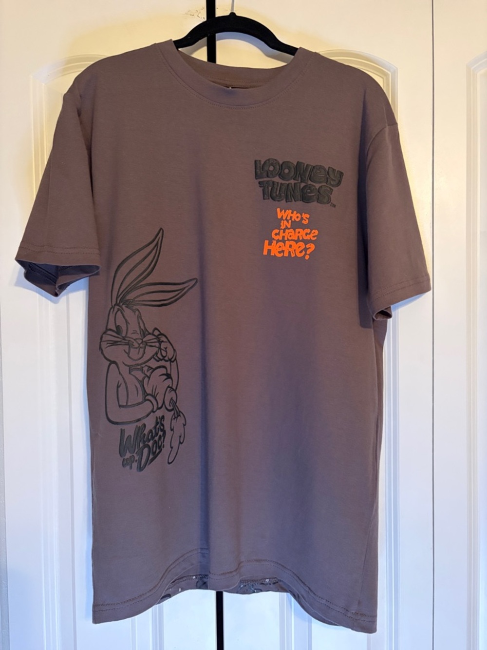 Warner Bros. Bugs Bunny Short Sleeve Tee in Mauve with Orange Accent
